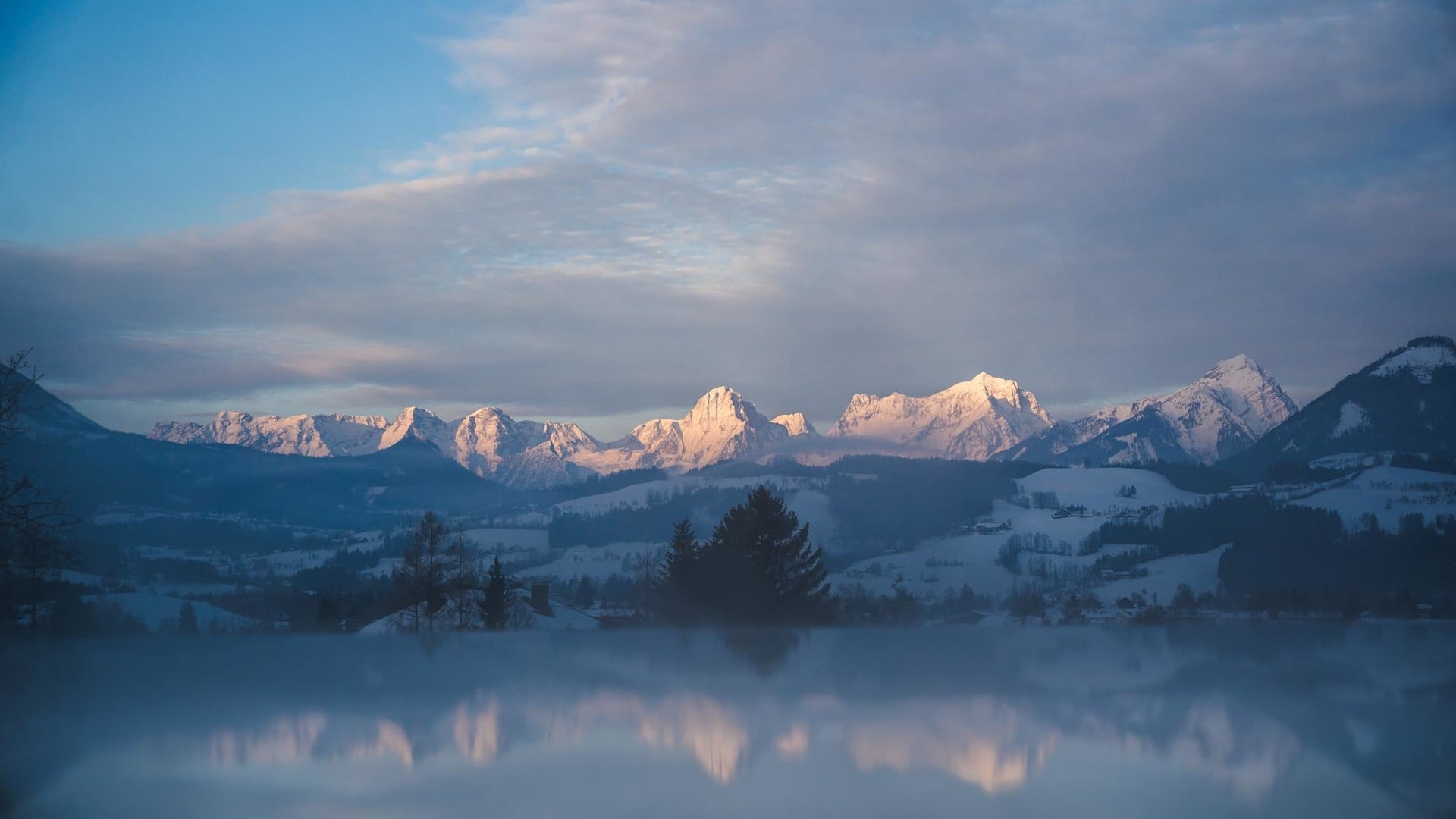 Verschneite Berglandschaft in Windischgarsten